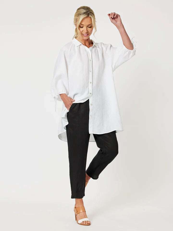 Sarah Ribbed Waist Pant Black