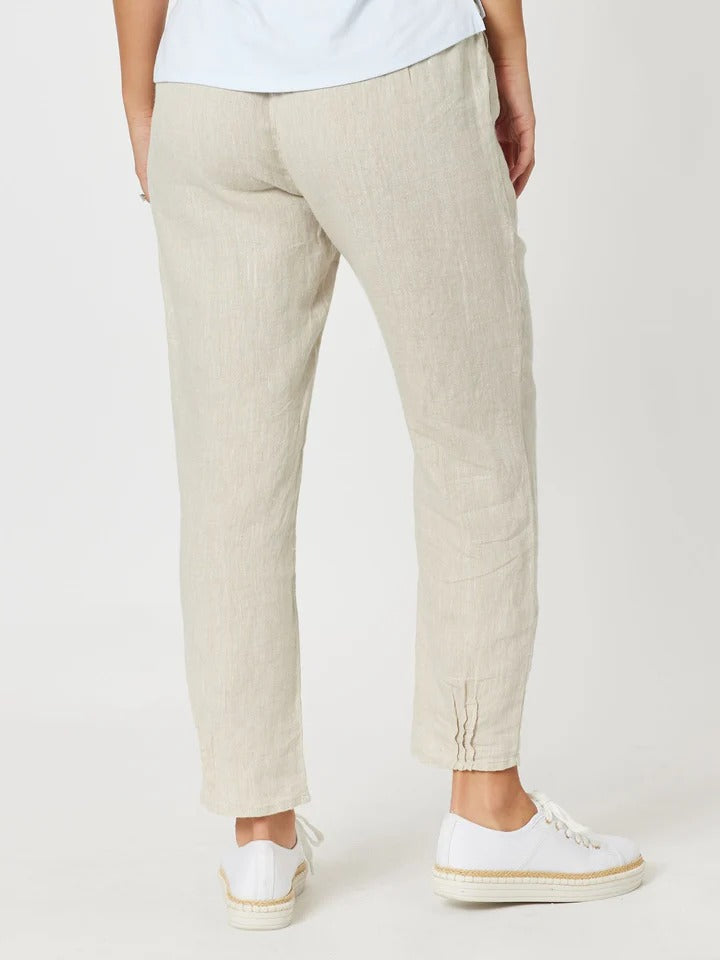 Sarah Ribbed Waist Pant Natural