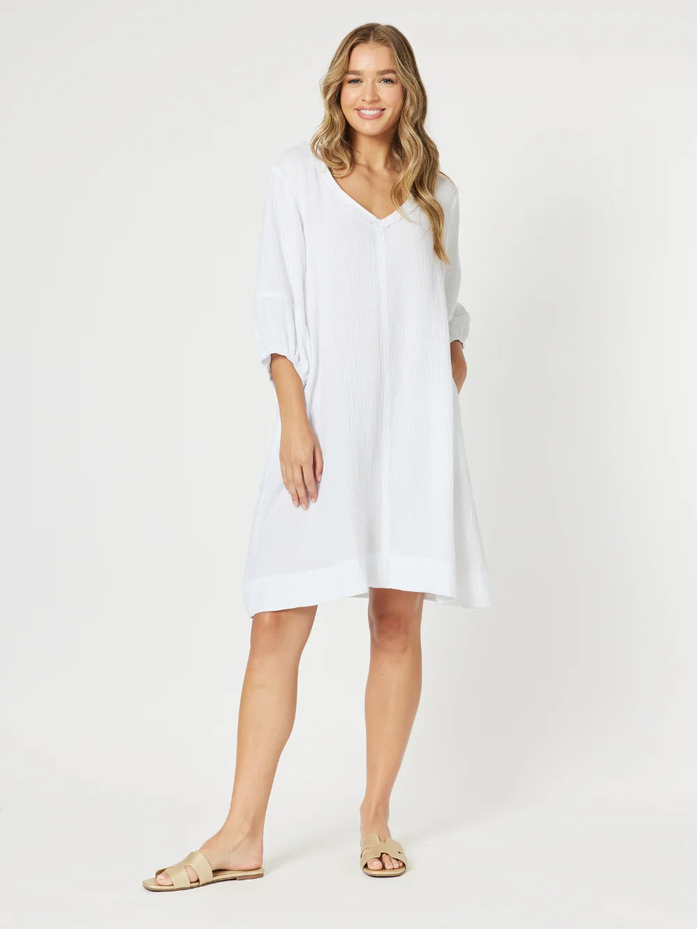 Byron Cotton Dress White