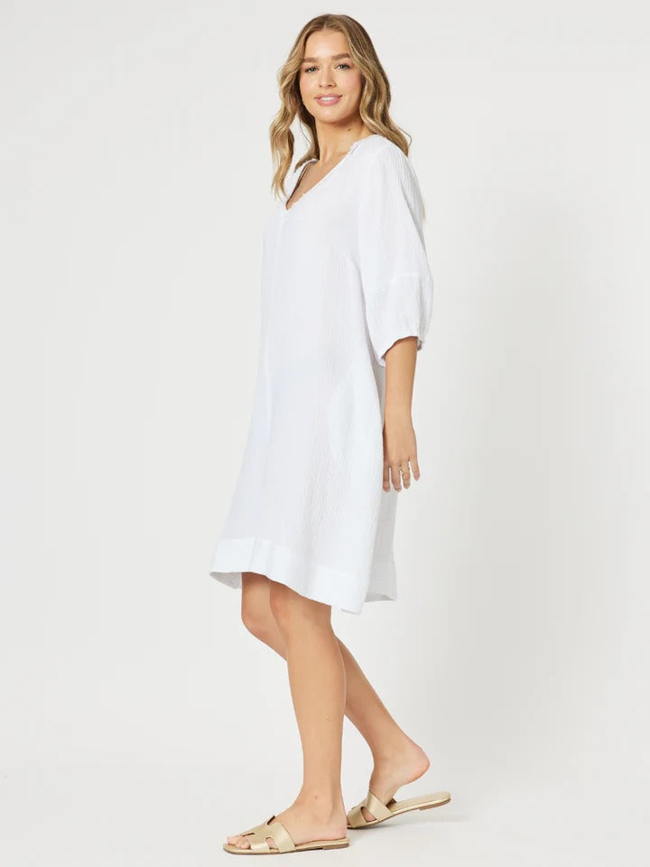 Byron Cotton Dress White