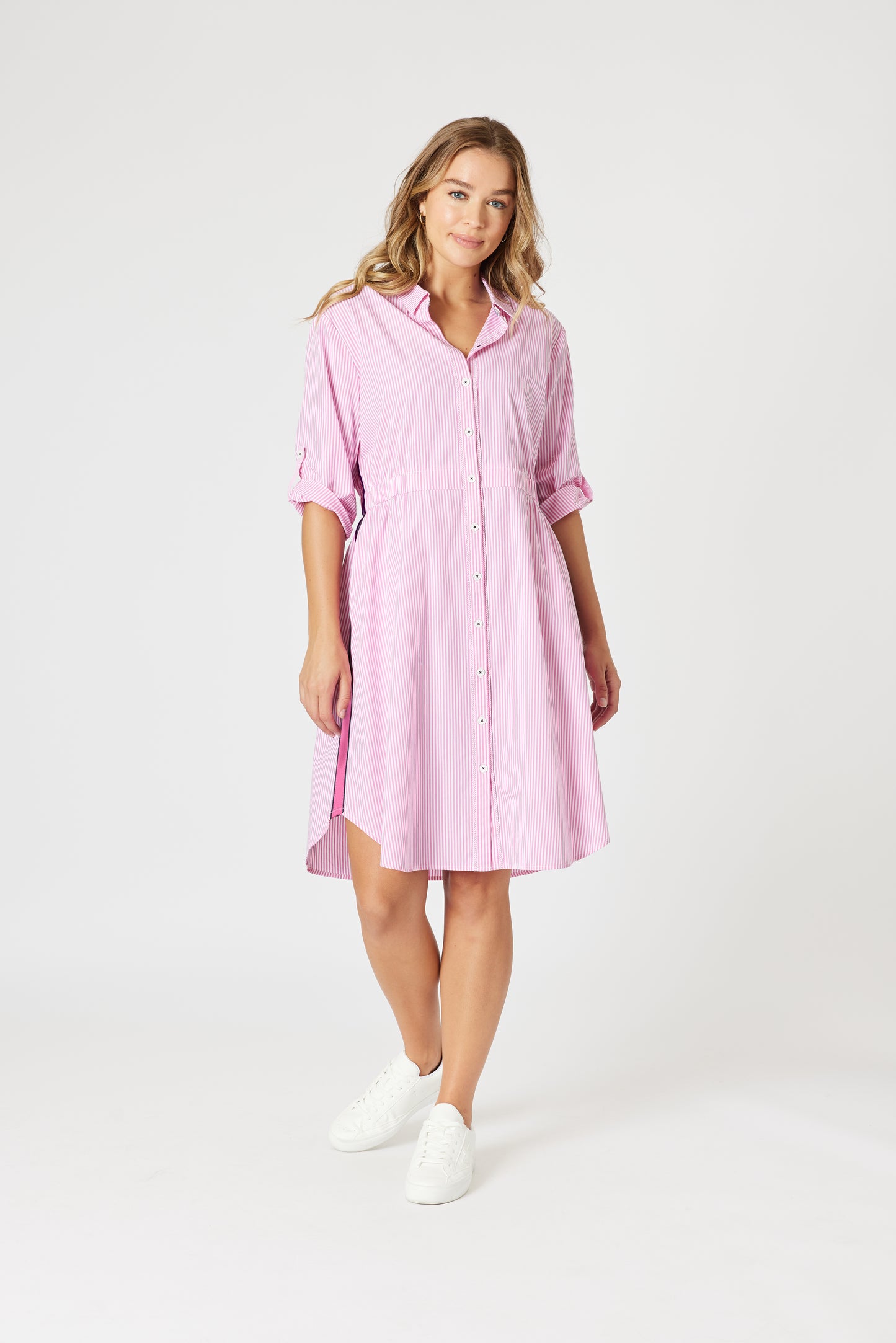 Skyler Stipe Dress Pink