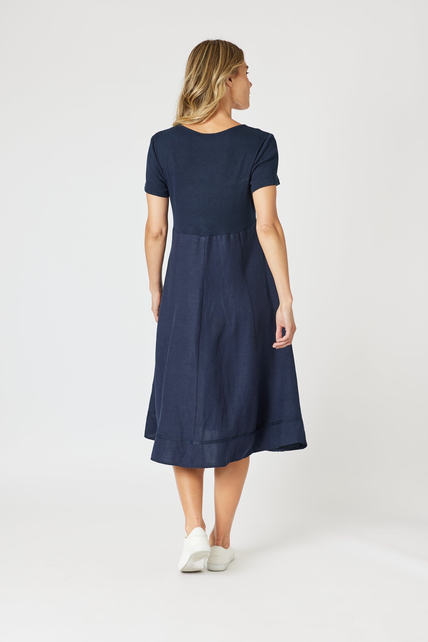 Lino Le Marais Dress Navy