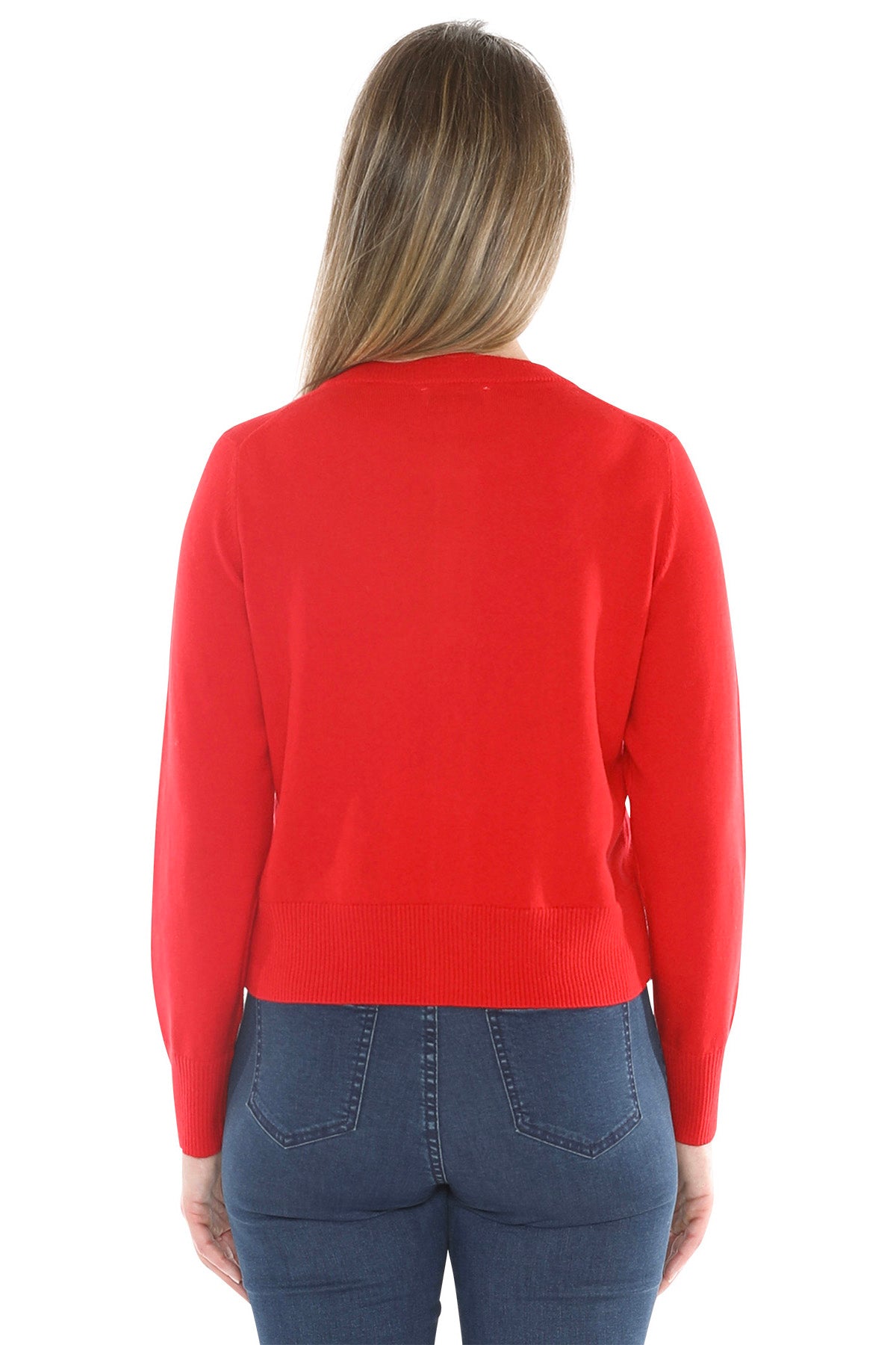 Button Through Cardi Poppy