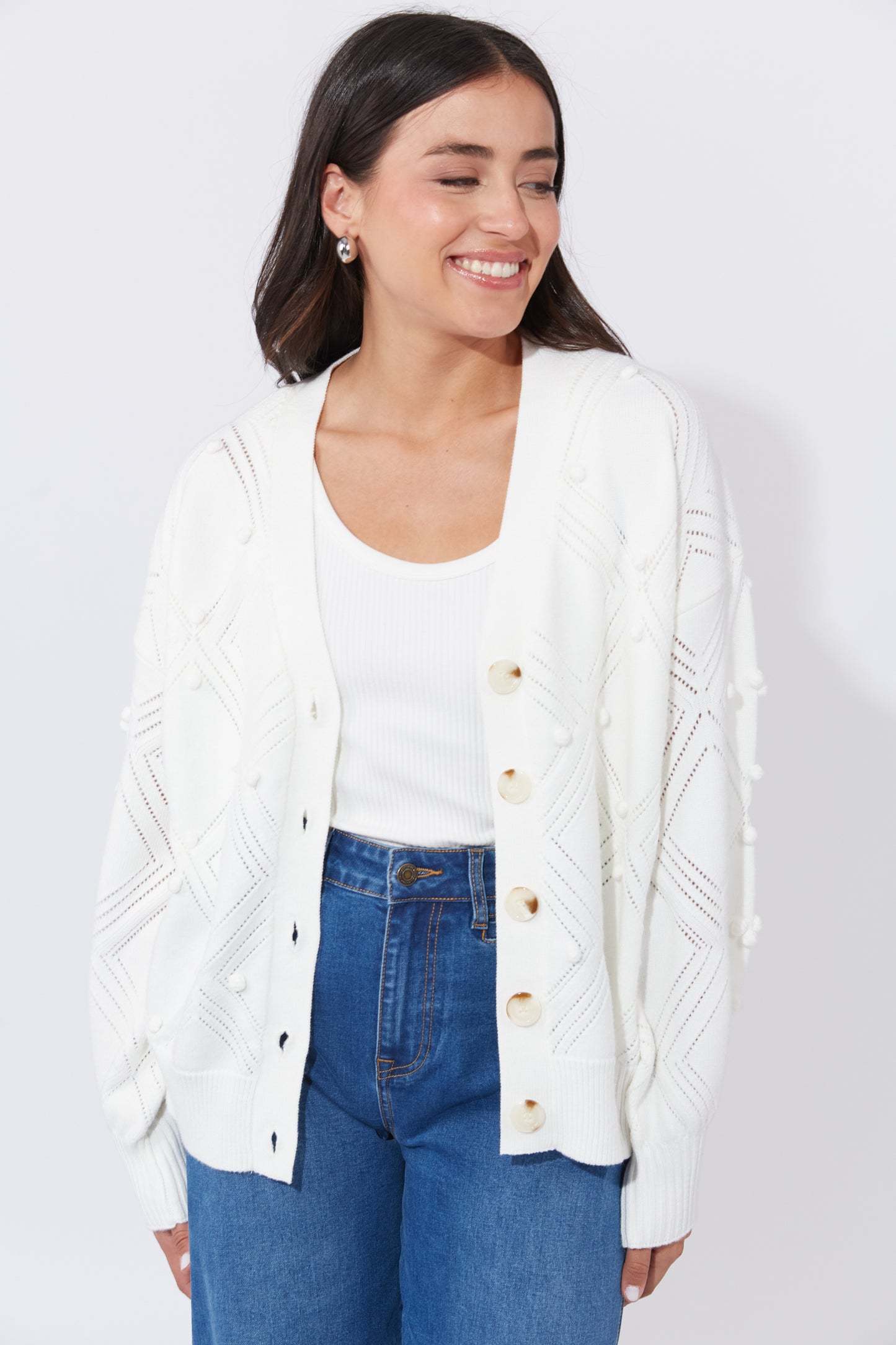 Corfu Cardigan White