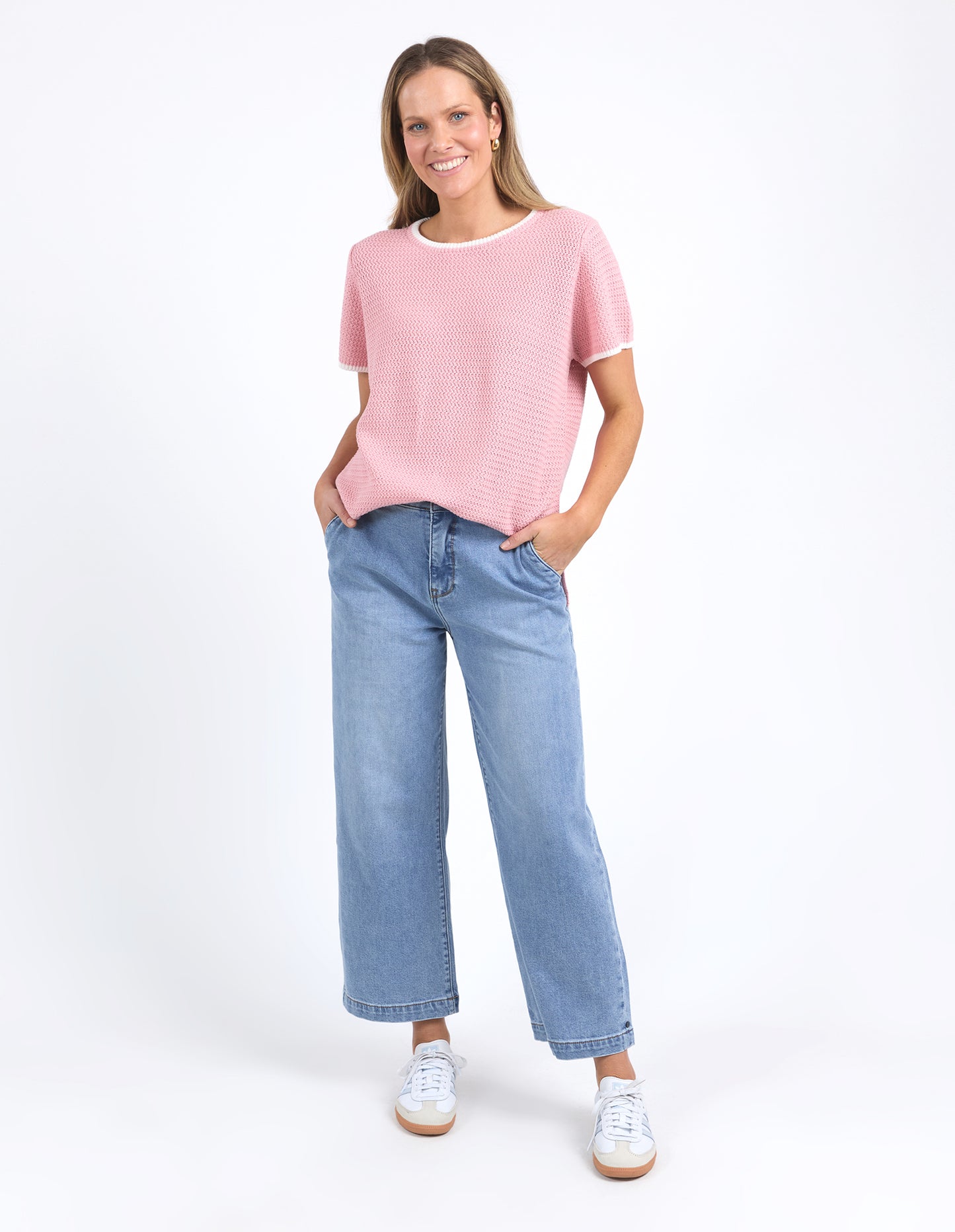 Camellia Short Sleeve Knit Blush