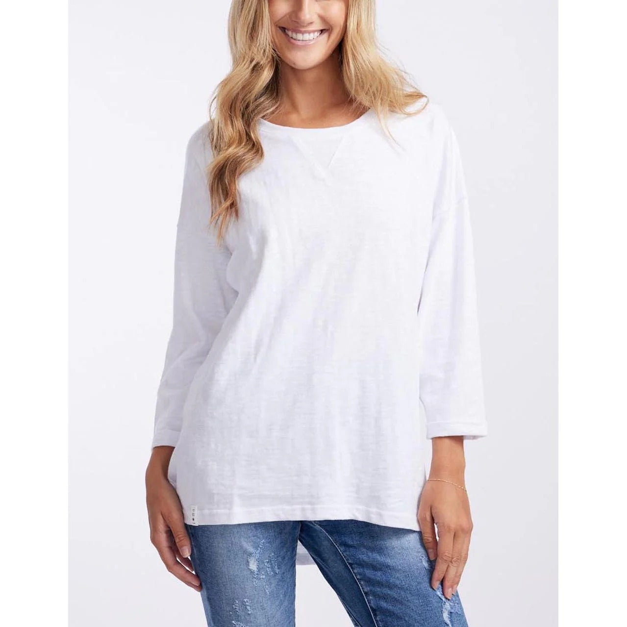 Annie 3/4 Sleeve White