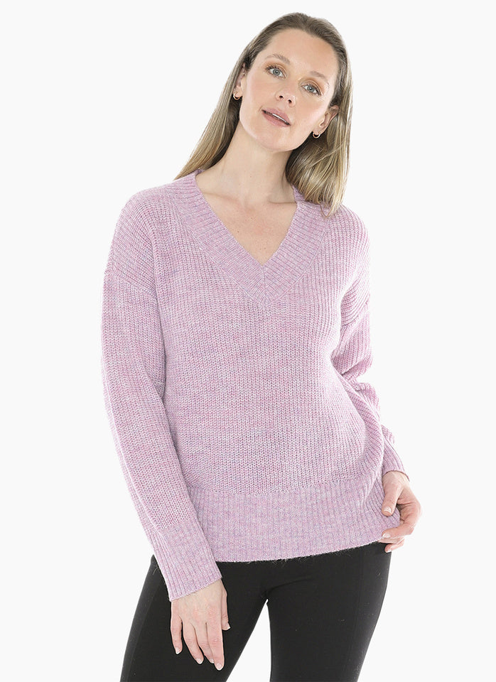 V Neck Pullover Musk