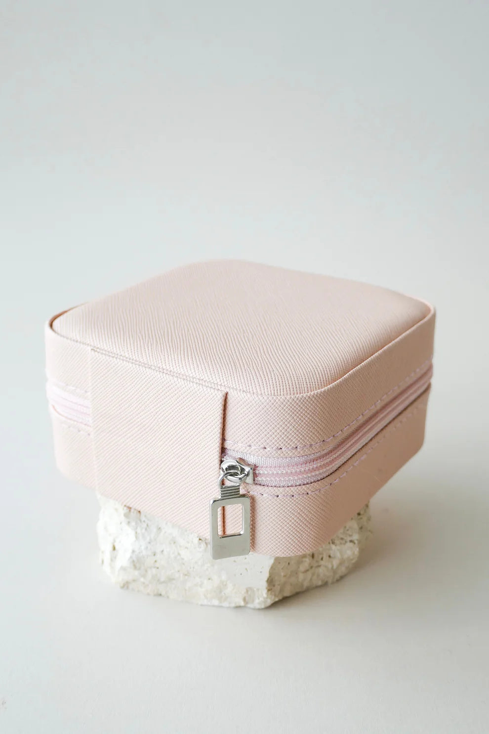 Square Pink Jewellery Travel Case