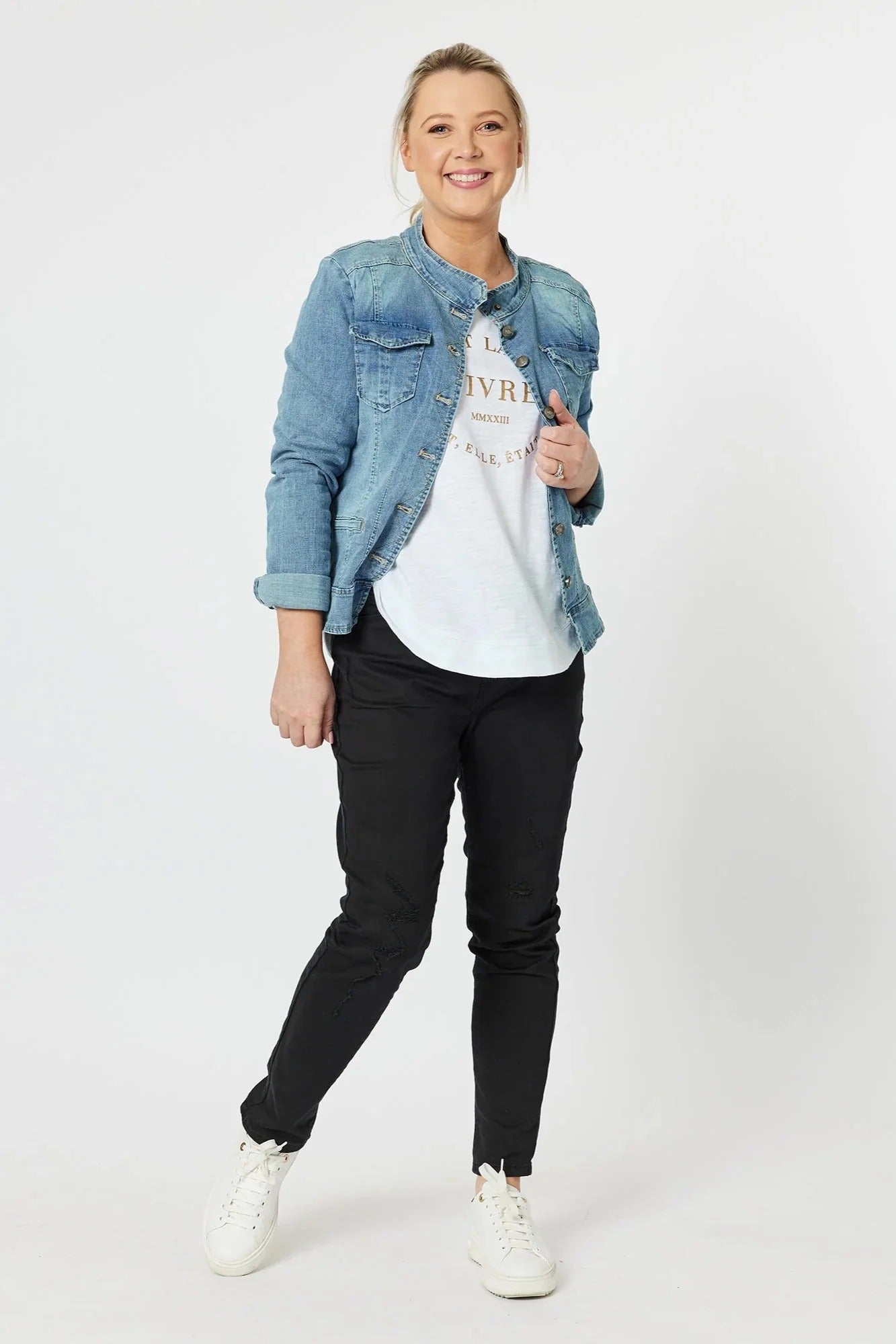 Maggie Denim Jacket Blue Denim
