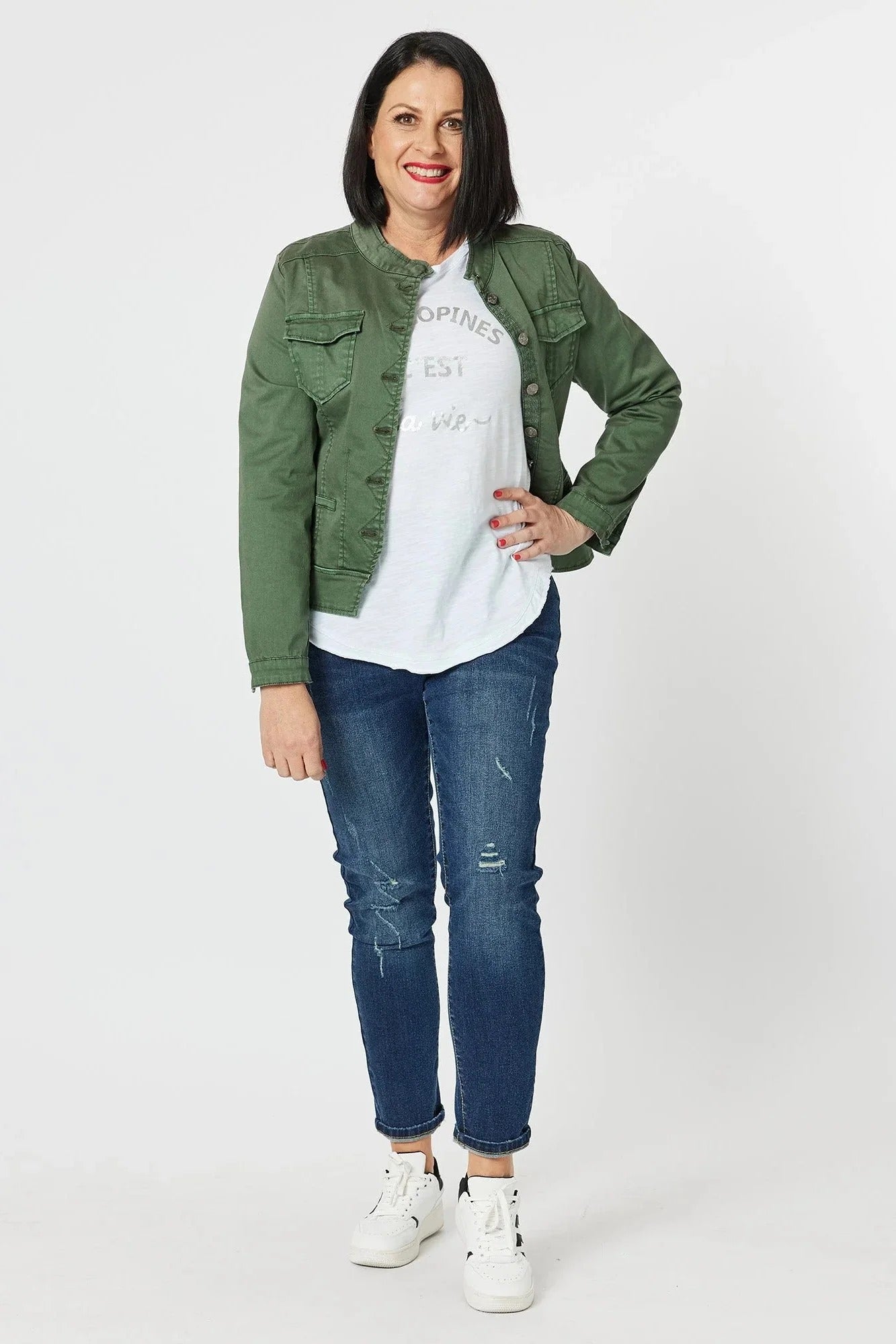 Maggie Denim Jacket Khaki