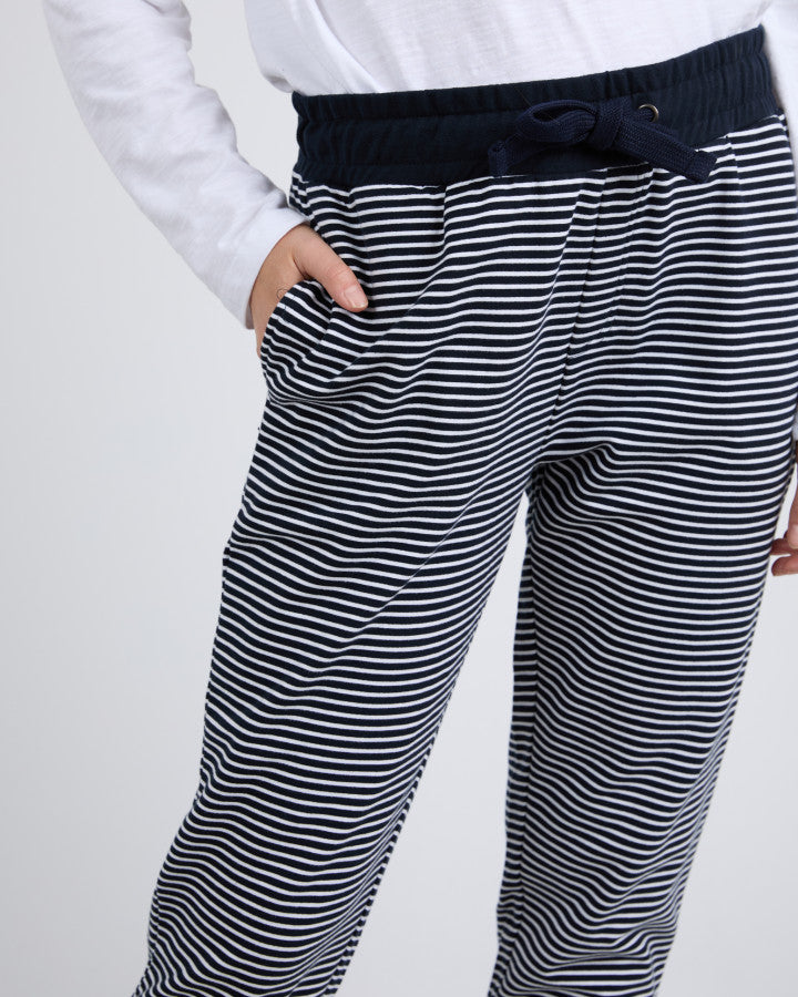 Elm Travel Pant Navy & White