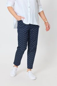 Tropez Print Pant Navy/White