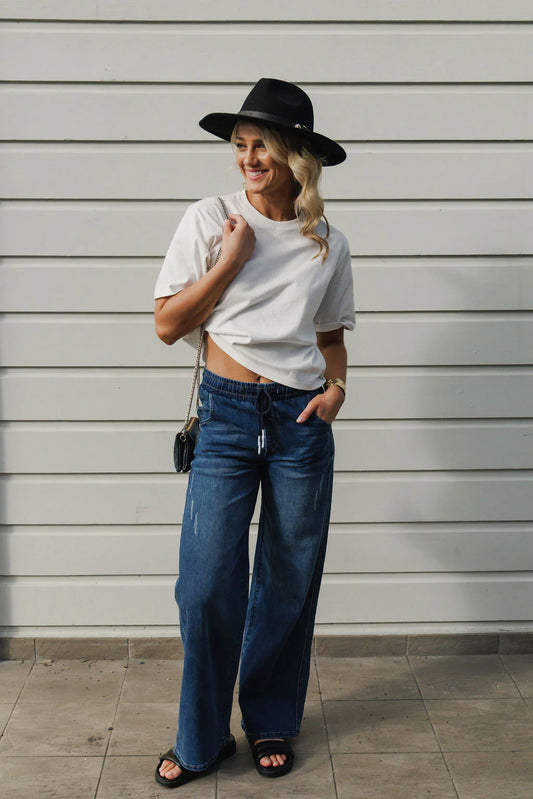 Barrel Jean Blue Wash