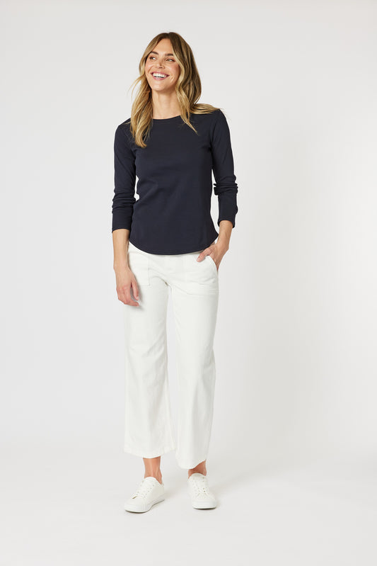 GS long sleeve crew top Navy