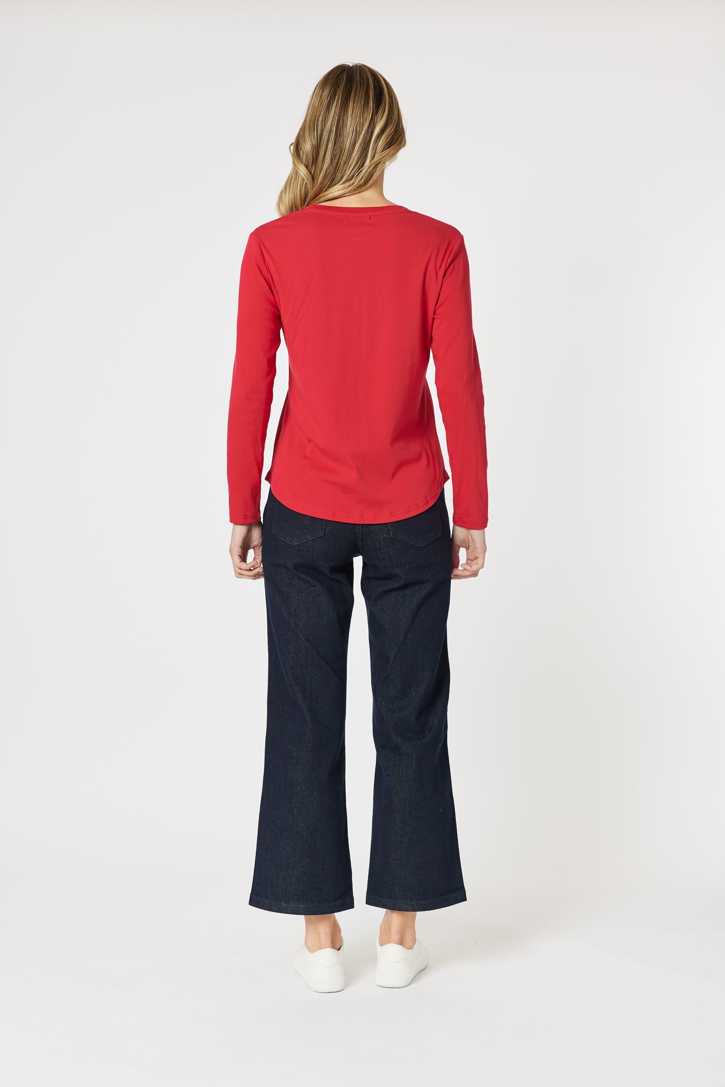 GS L/S Crew Neck Top Red