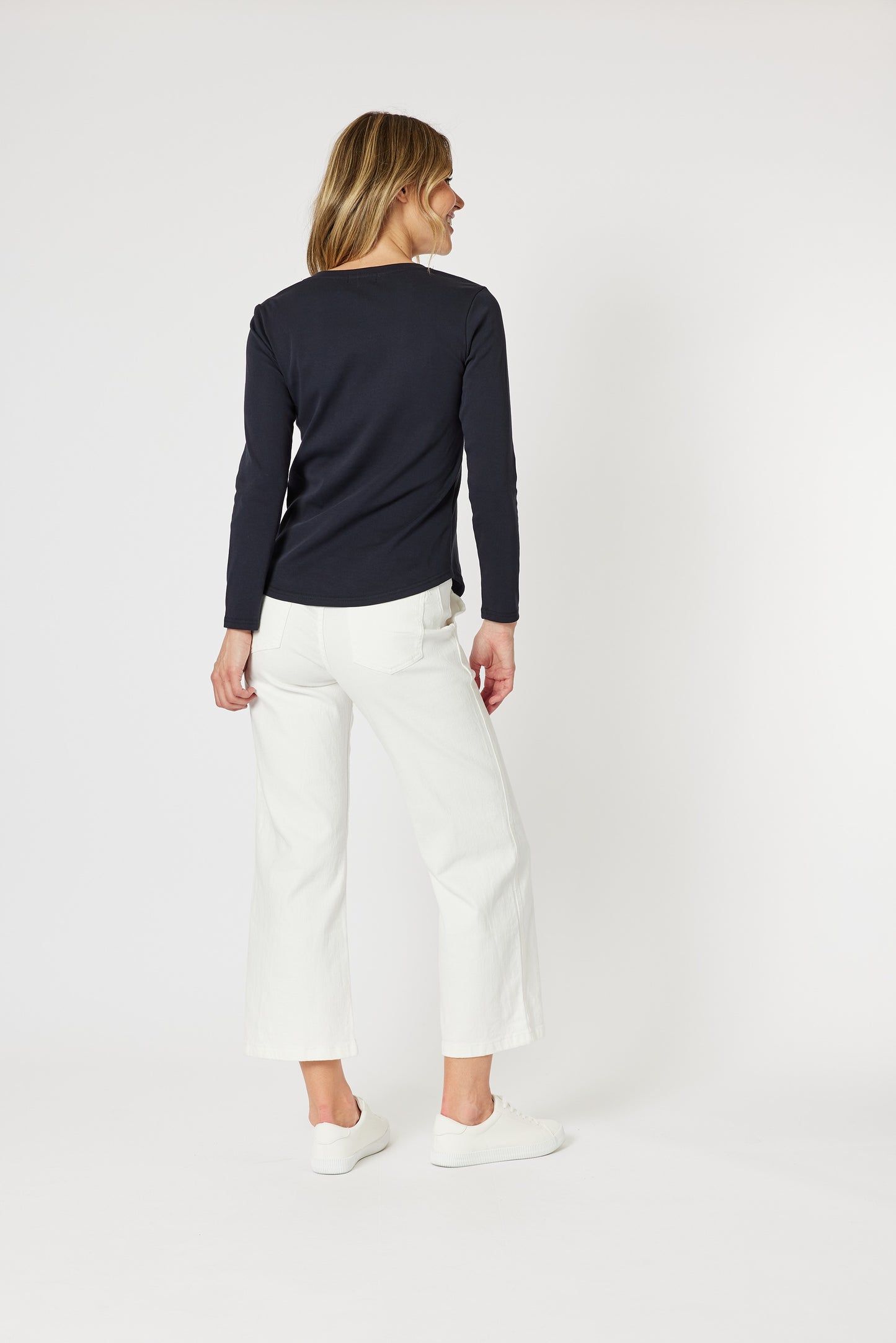 GS long sleeve crew top Navy