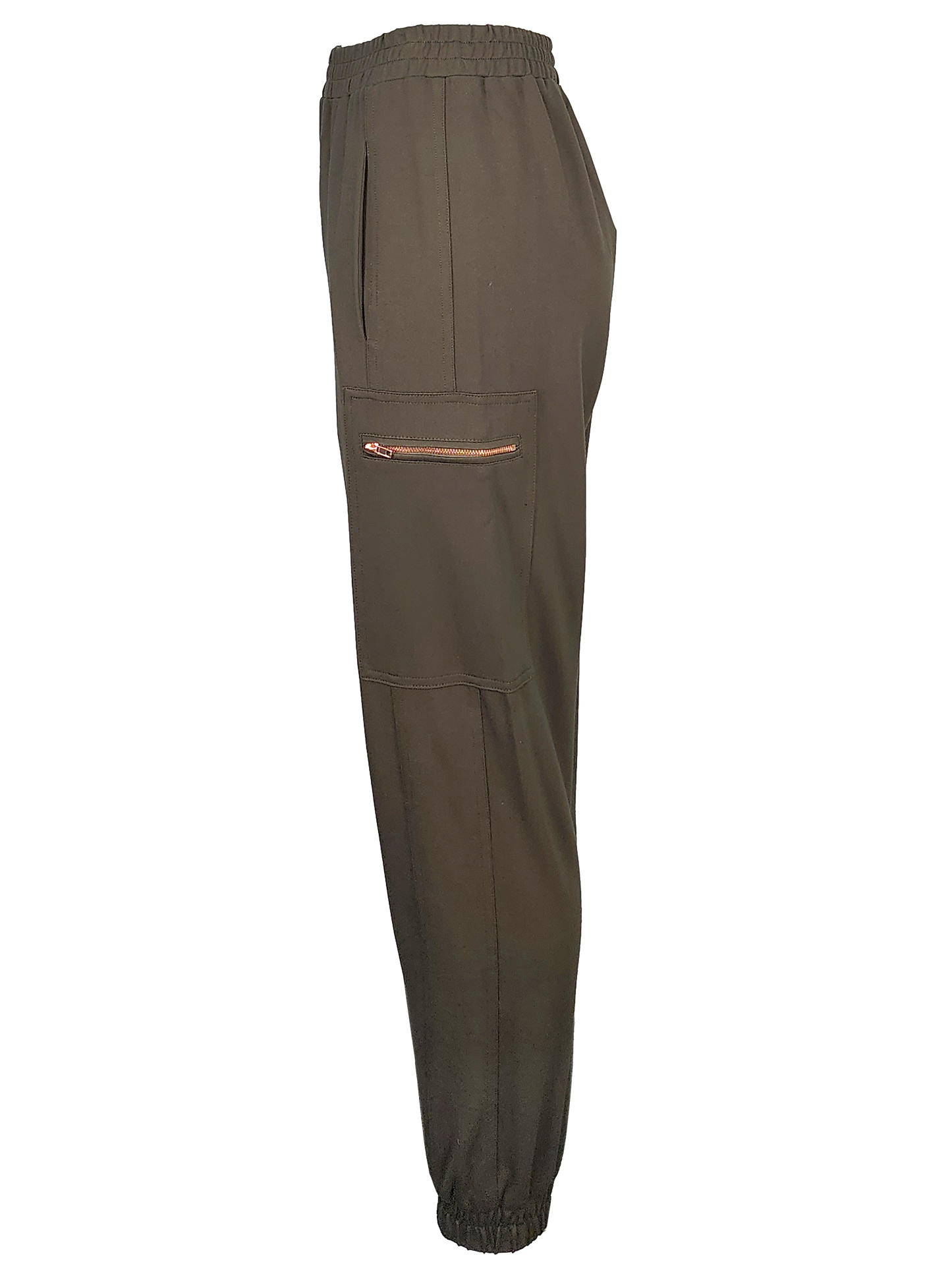 Tracey Zip Pocket Pant Khaki