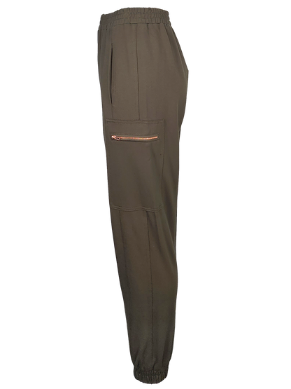 Tracey Zip Pocket Pant Khaki