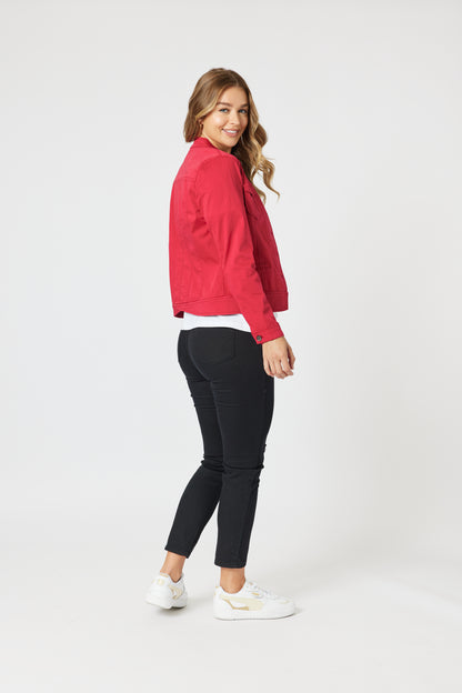 Maggie Denim Jacket RED