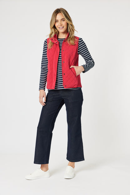 Brighton Puffer Vest Red