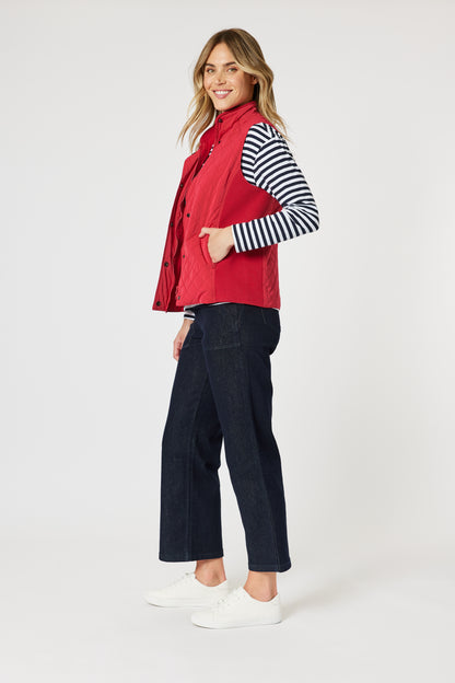 Brighton Puffer Vest Red