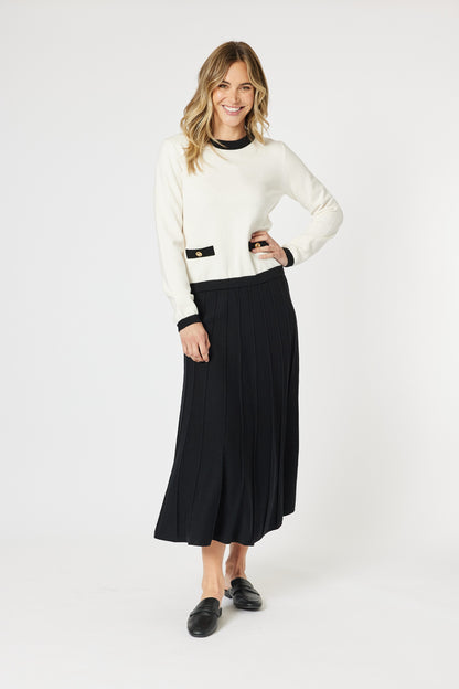 Kate Long Knit Skirt Black