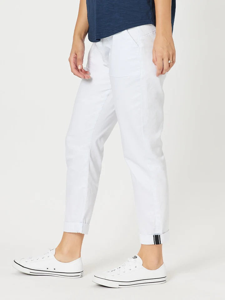 Isabella Cotton Pant White