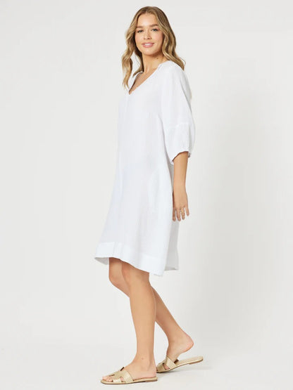Byron Cotton Dress White