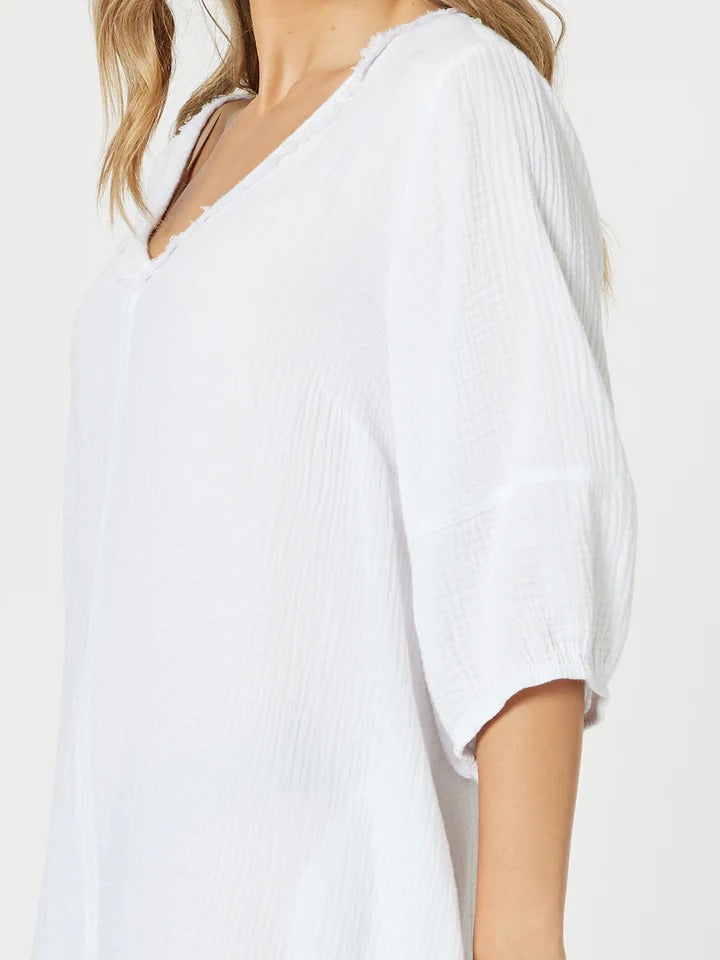 Byron Cotton Dress White