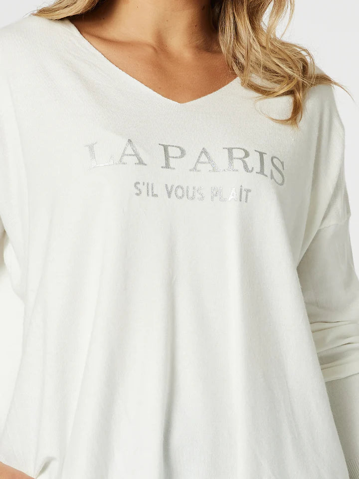 La Paris Knit White