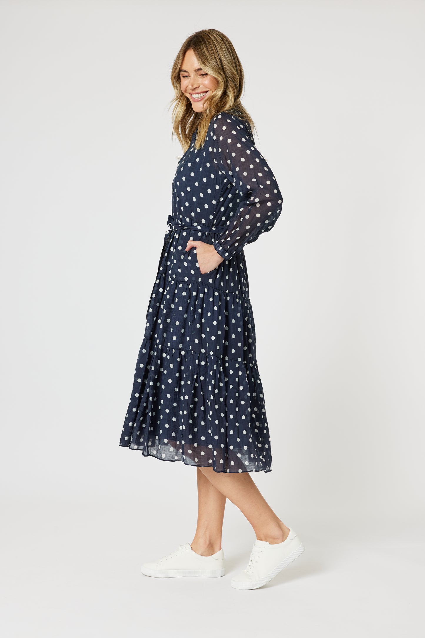 Sorrento Dress Navy/White