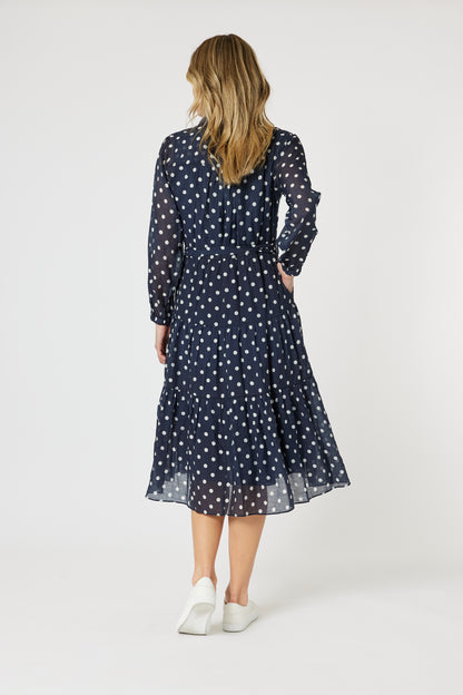 Sorrento Dress Navy/White