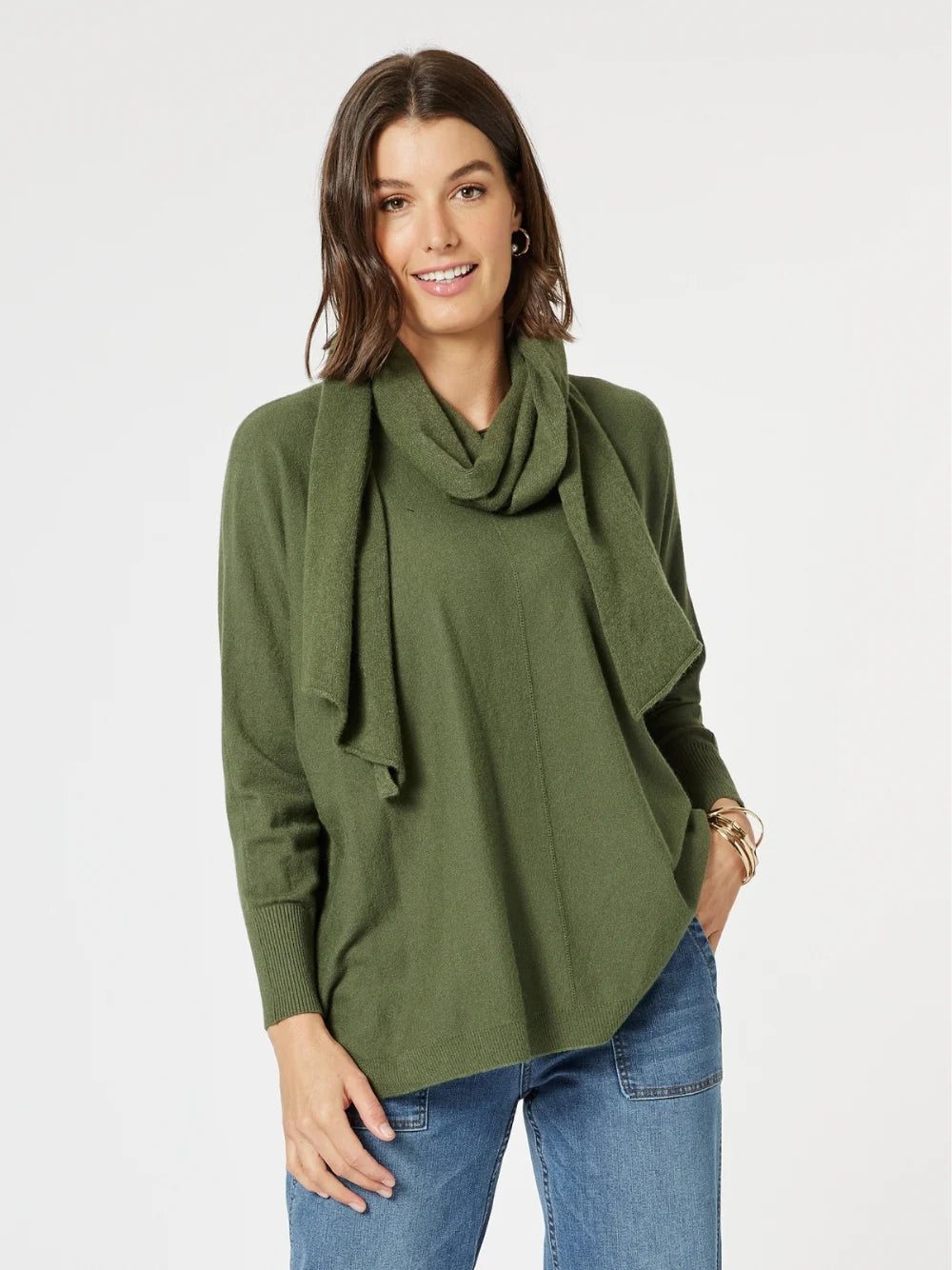 Remy Knit Khaki with Scarf