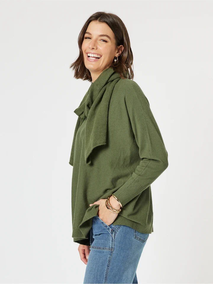 Remy Knit Khaki with Scarf