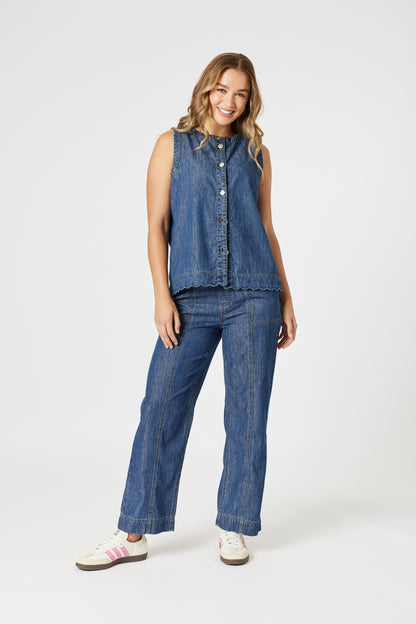 Charlie Denim Top