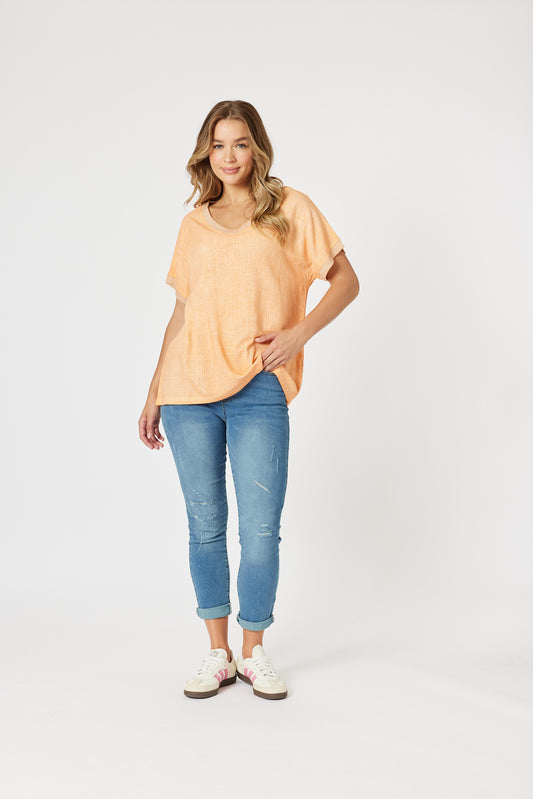 Sienna Top Washed Orange