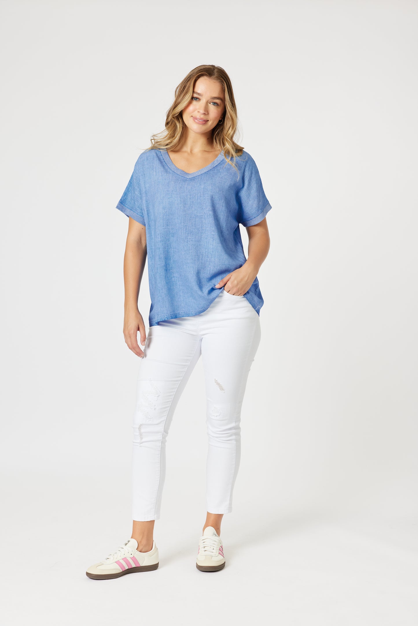 Sienna Top Washed Blue