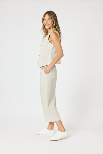 Lino Wide Leg Pant Natural