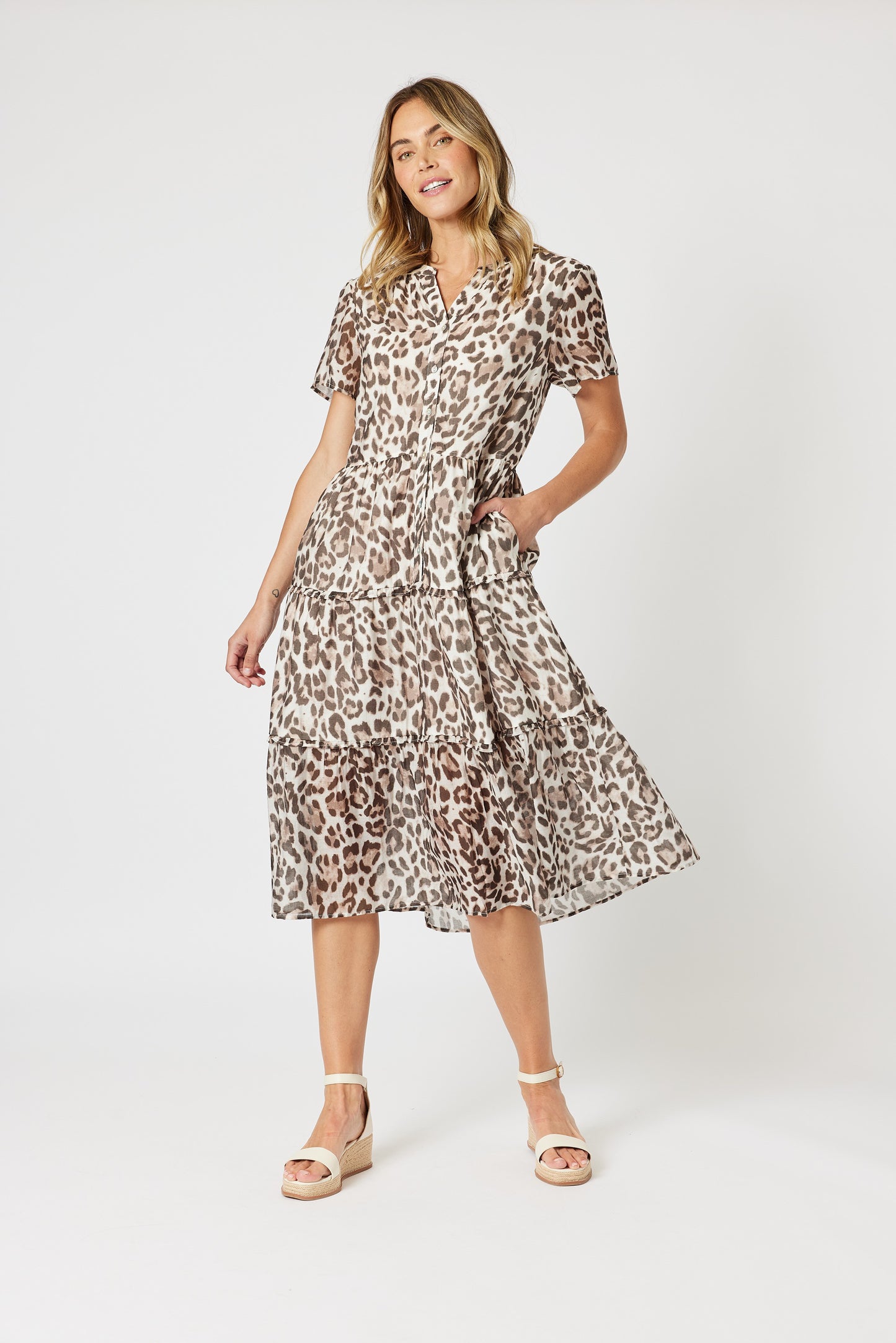 On Safari Dress Natural Multi
