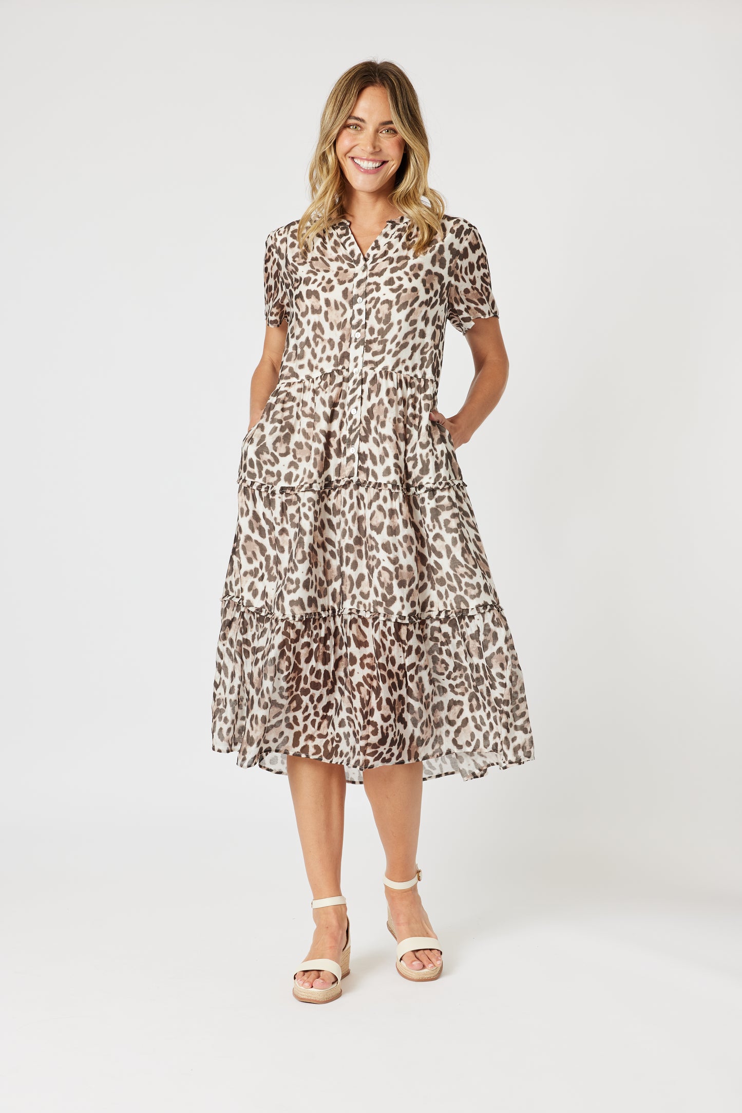 On Safari Dress Natural Multi