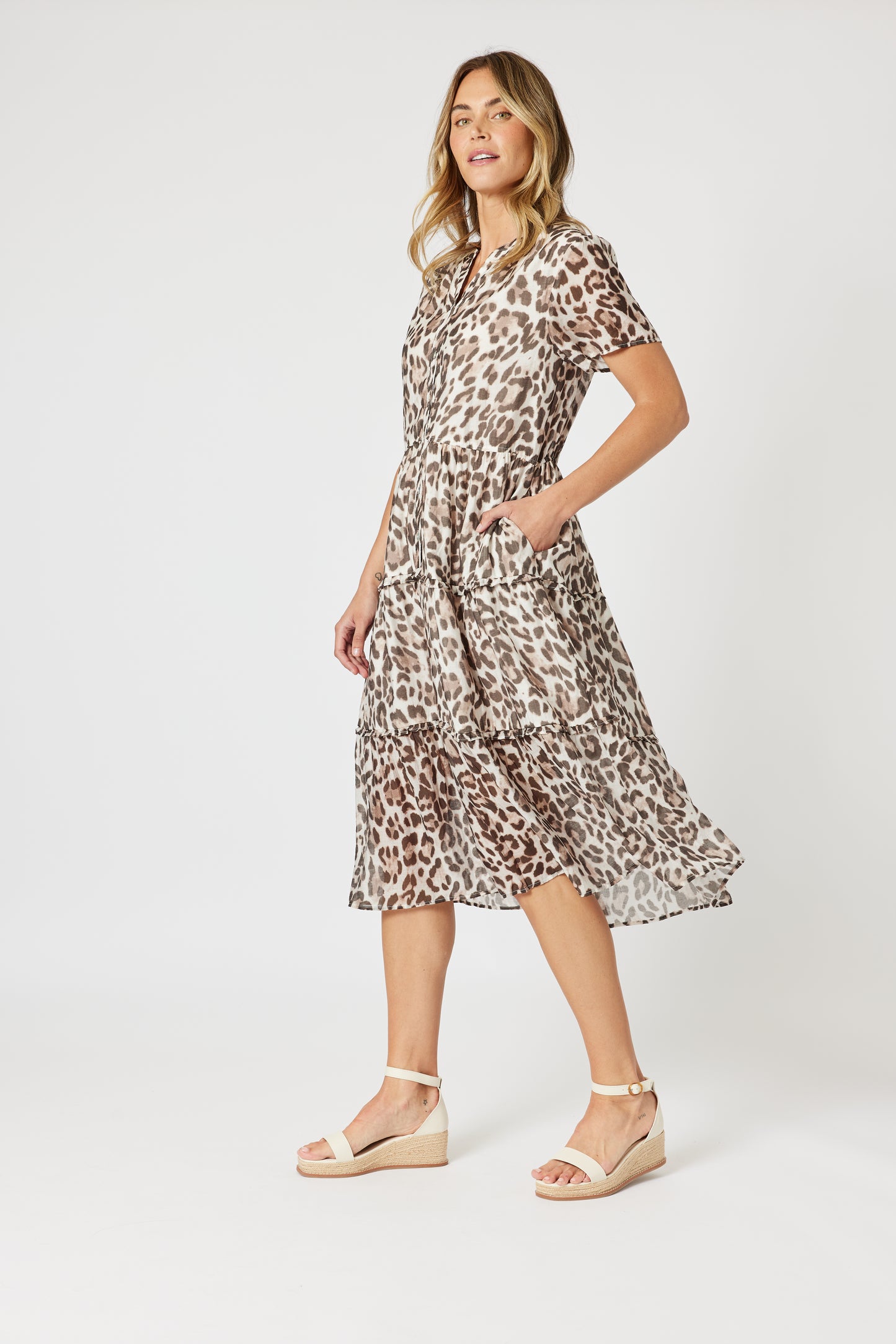 On Safari Dress Natural Multi