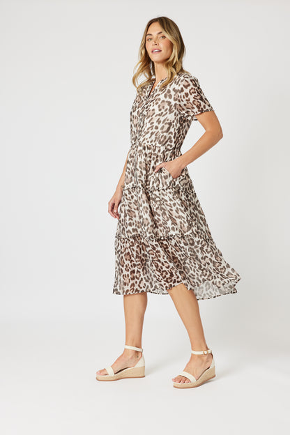 On Safari Dress Natural Multi