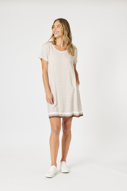 Rattan Dress Natural/White