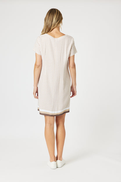 Rattan Dress Natural/White