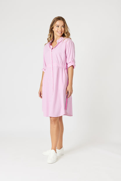 Skyler Stipe Dress Pink