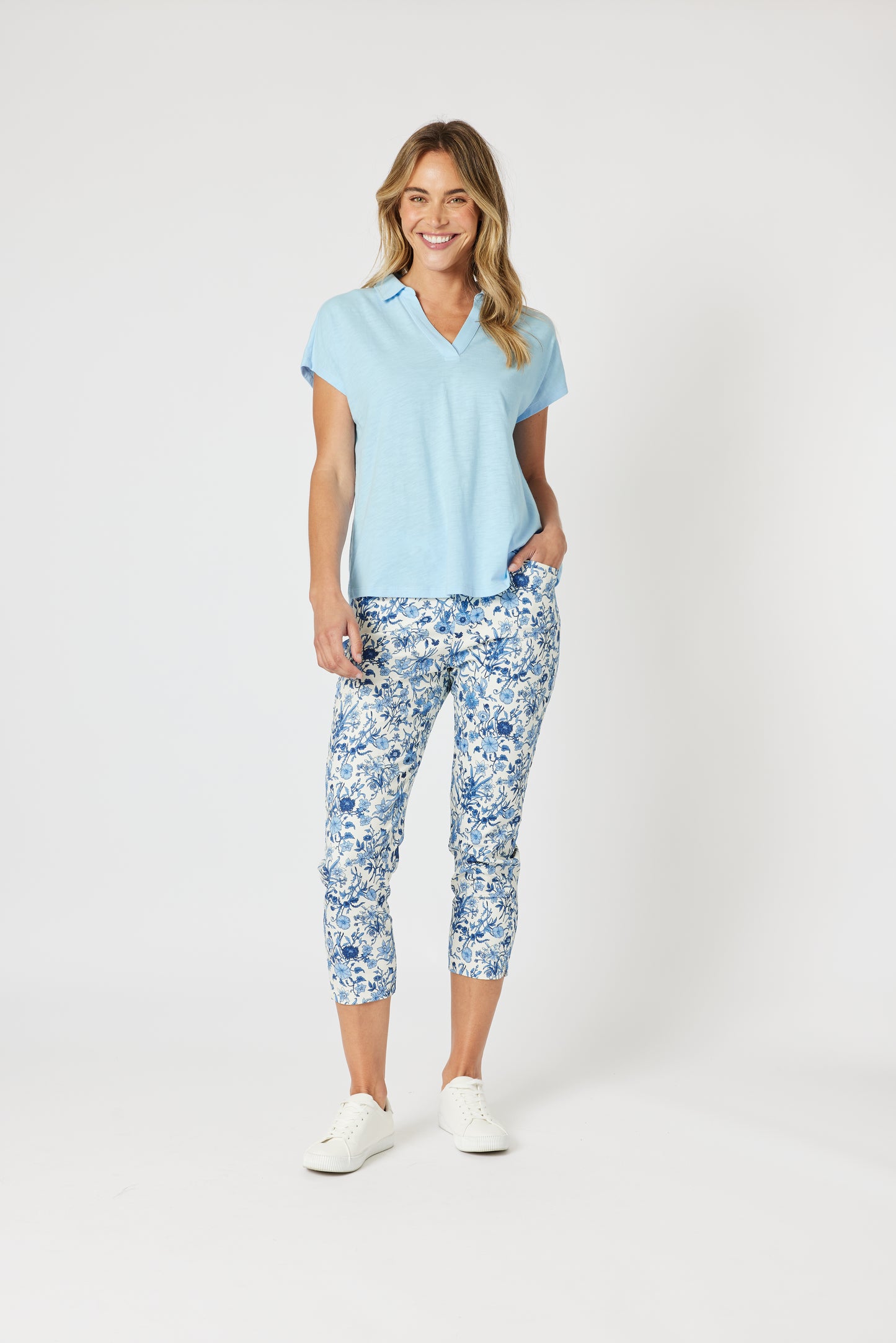 Alexandria Pant Blue/White