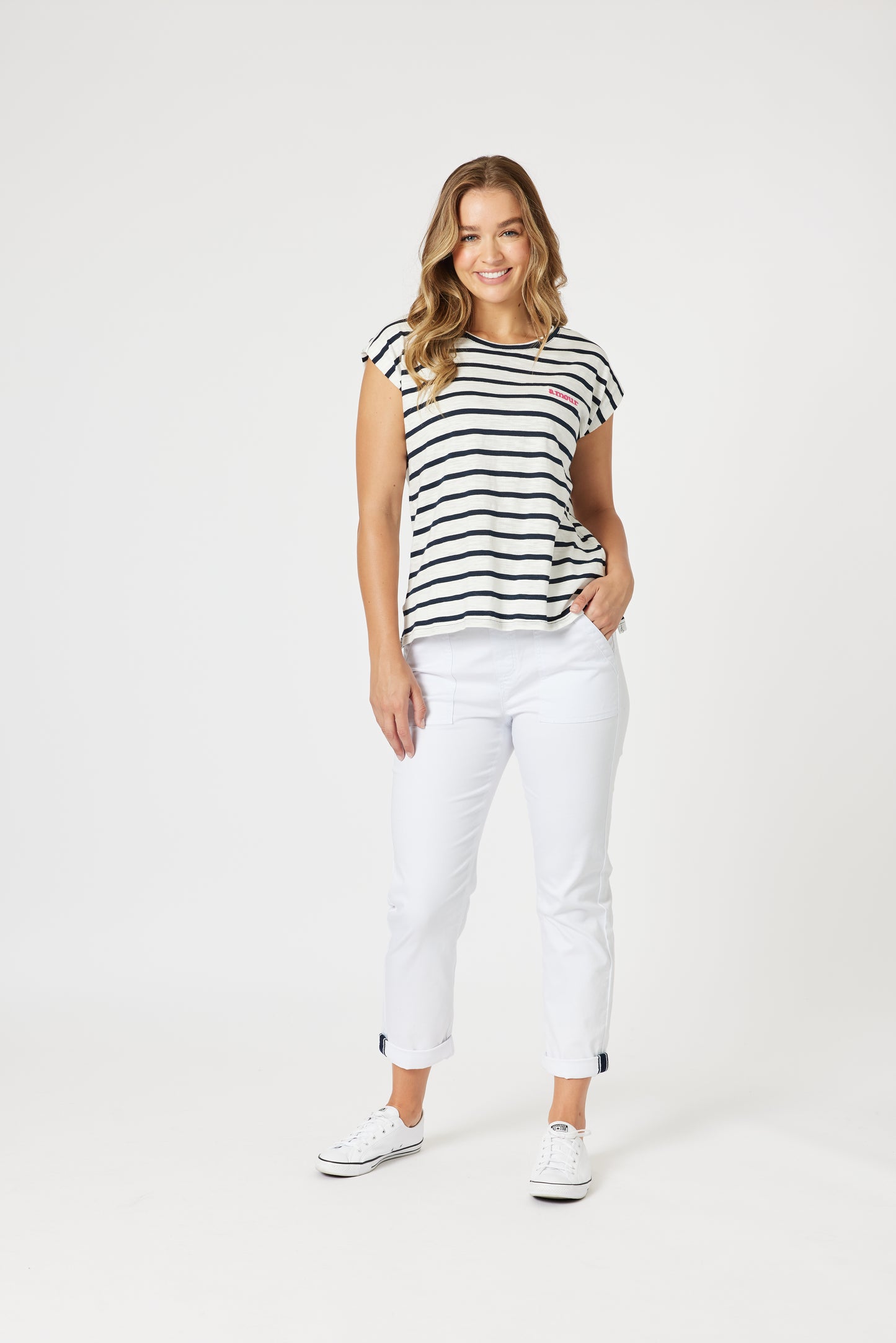 New Isabella Cotton Pant White