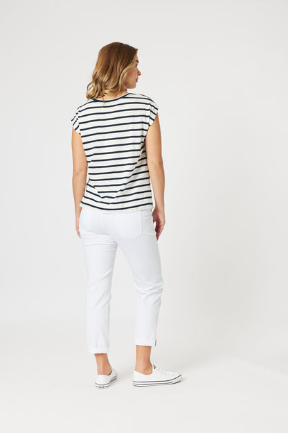 New Isabella Cotton Pant White