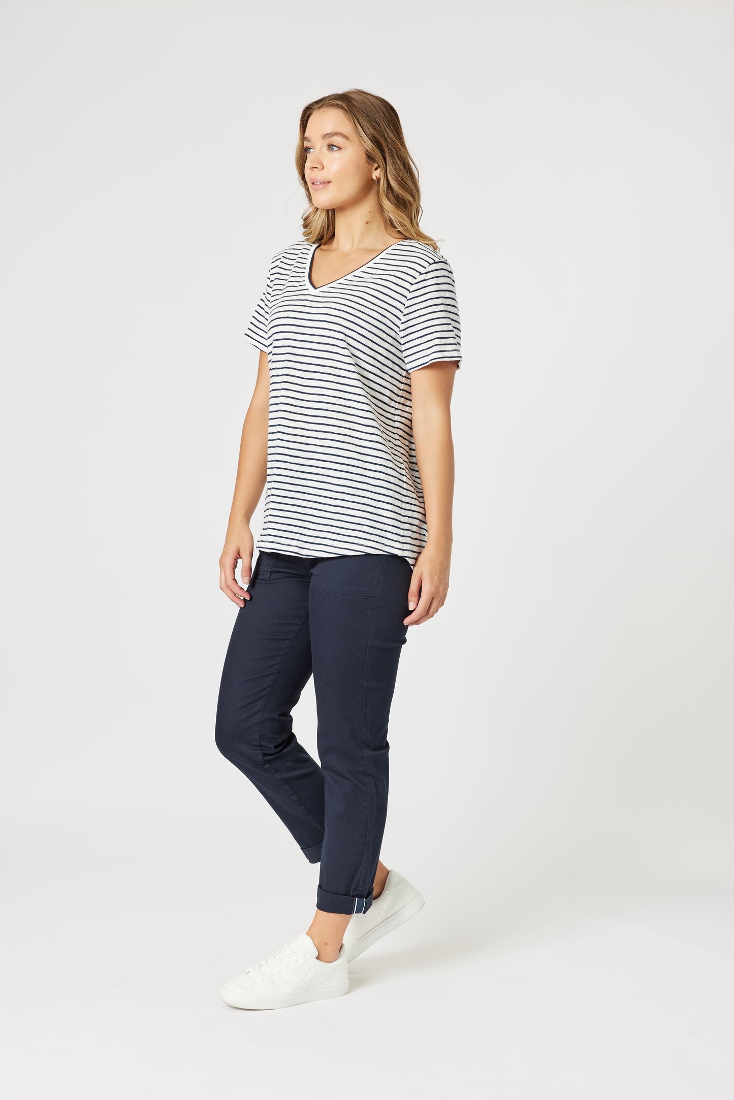 New Isabella Cotton Pant Navy