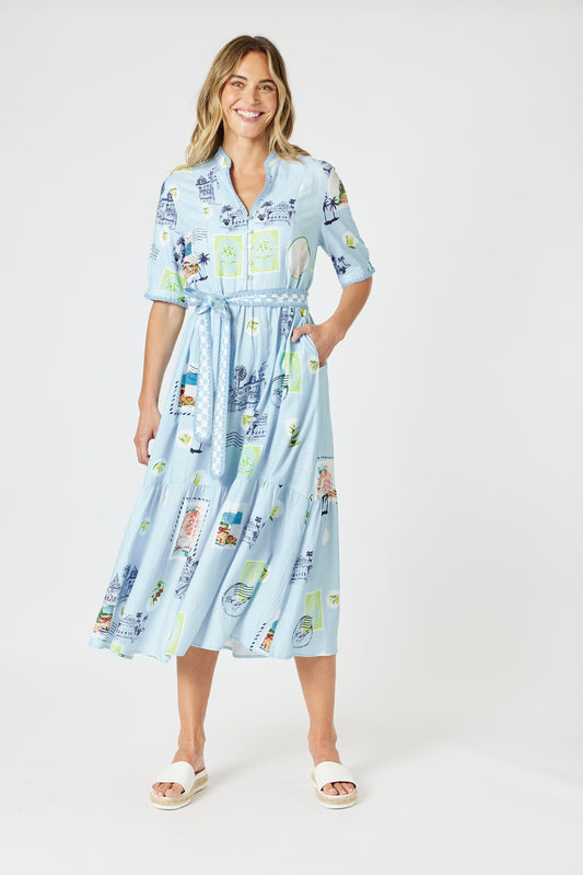 Destination Maxi Dress Pale Blue